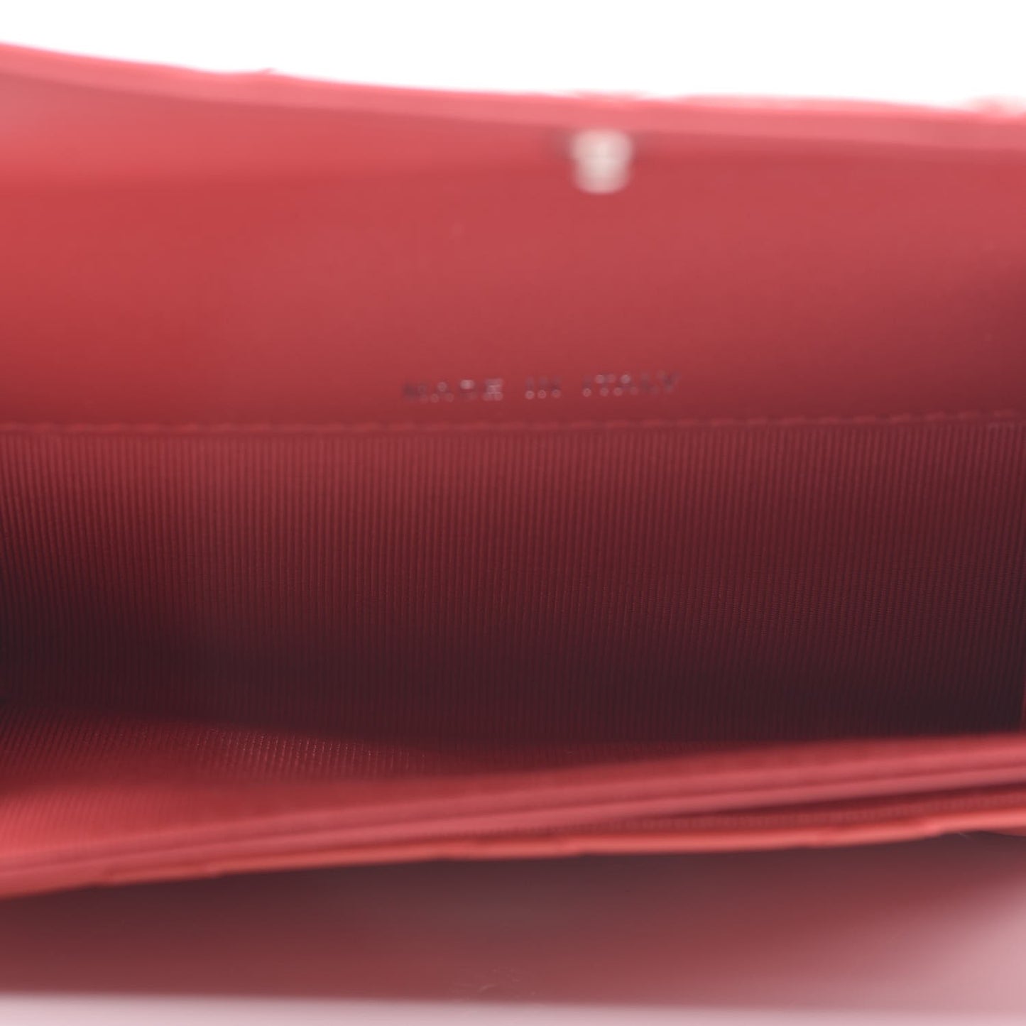 Patent Quilted Flap Card Holder Dark Pink