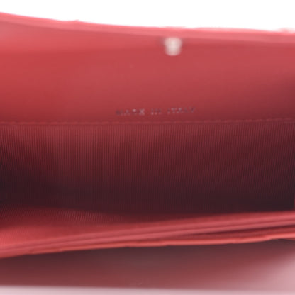 Chanel Patent Quilted Flap Card Holder Dark Pink 5 of 9