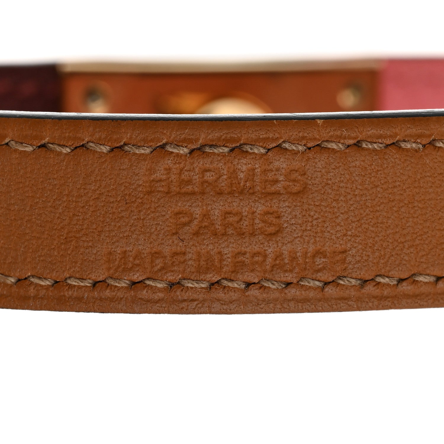 Hermes Swift Kelly Double Tour Bracelet T3 Rouge H Rose D'ete 4 of 5
