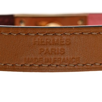 Hermes Swift Kelly Double Tour Bracelet T3 Rouge H Rose D'ete 4 of 5