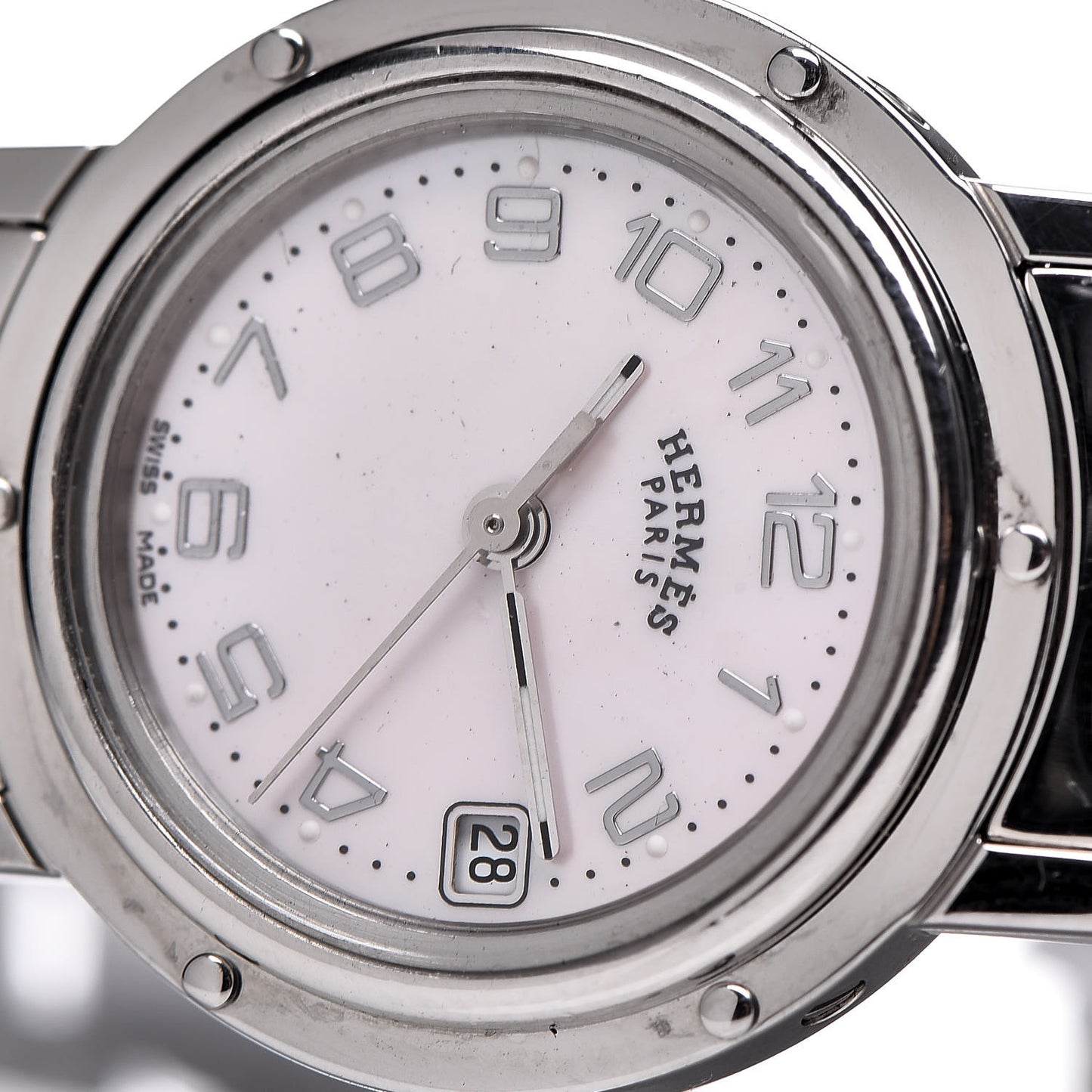 Stainless Steel Pink Mother of Pearl 24mm Clipper Quartz Watch