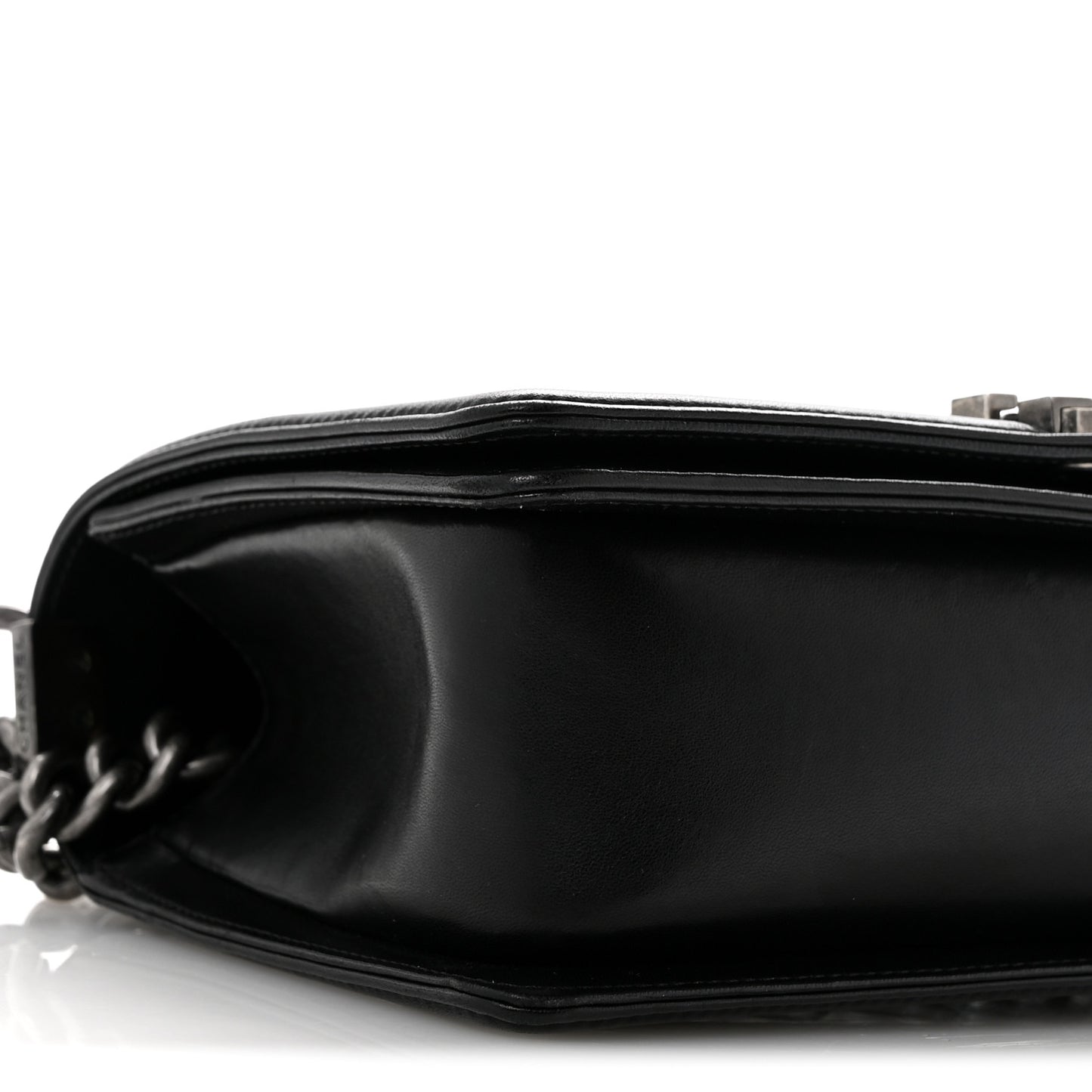 Lambskin Quilted Medium Boy Flap Black