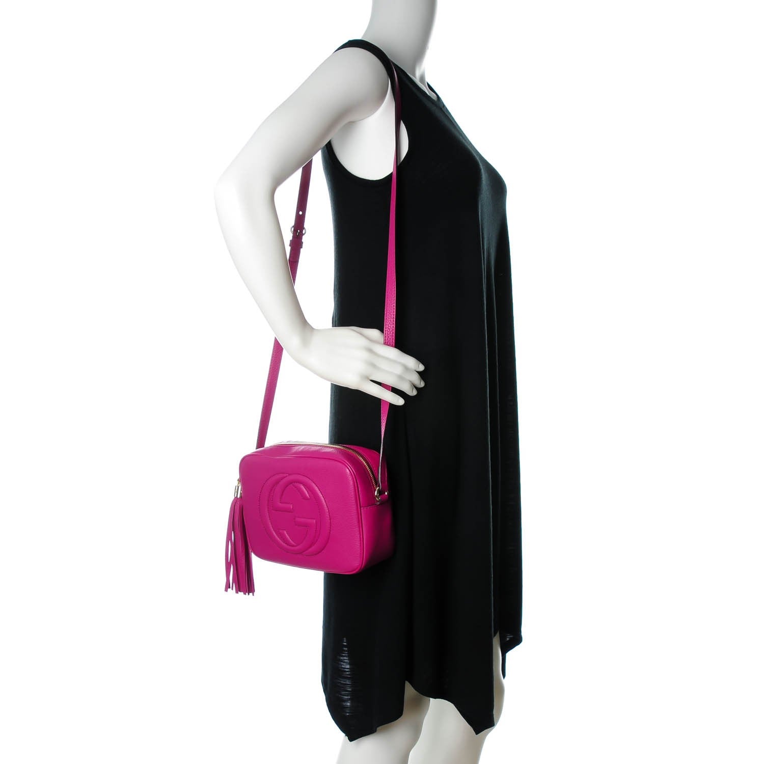 Gucci Cellarius Calfskin Small Soho Disco Bag Bright Bouganville 2 of 7