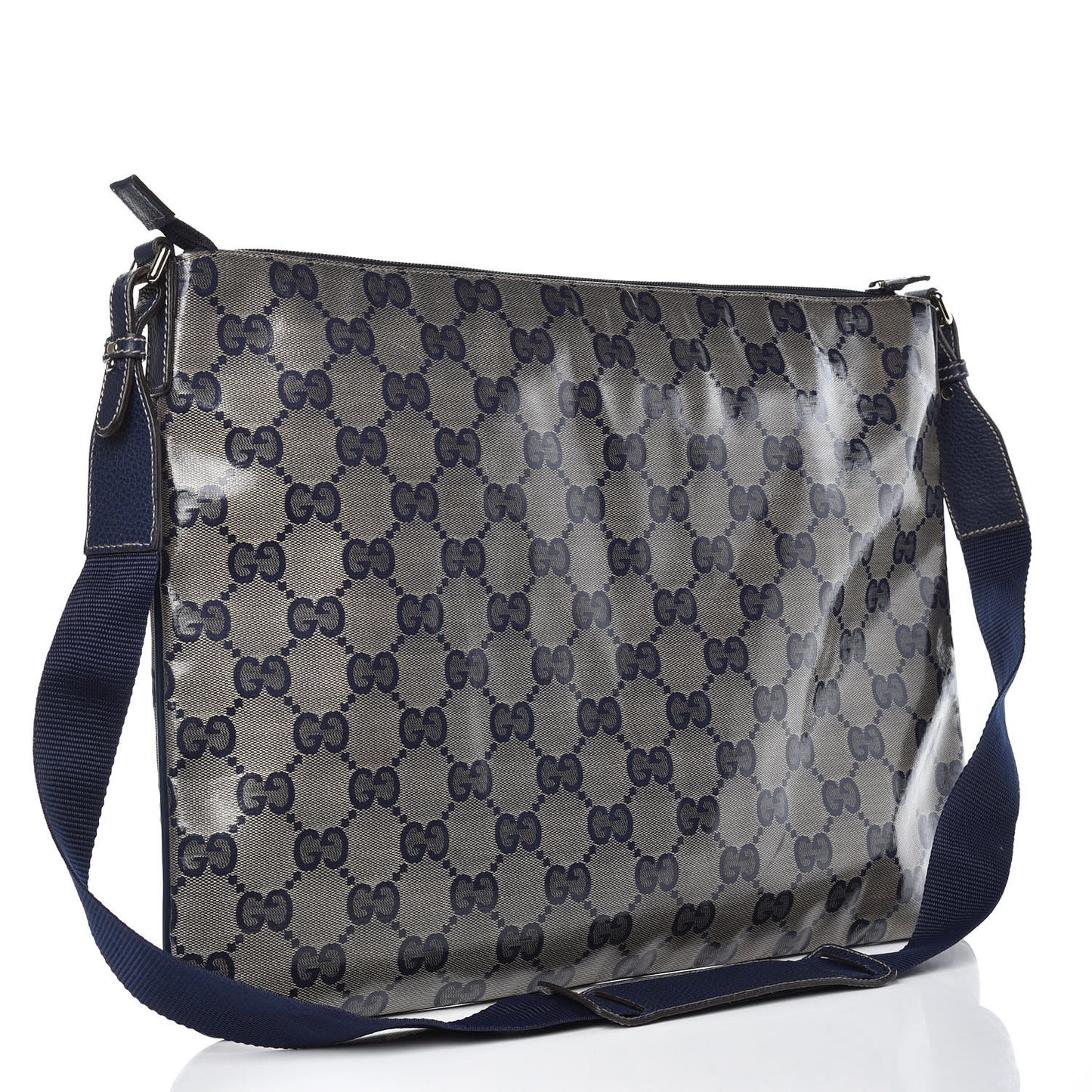 Crystal Monogram Messenger Bag Navy