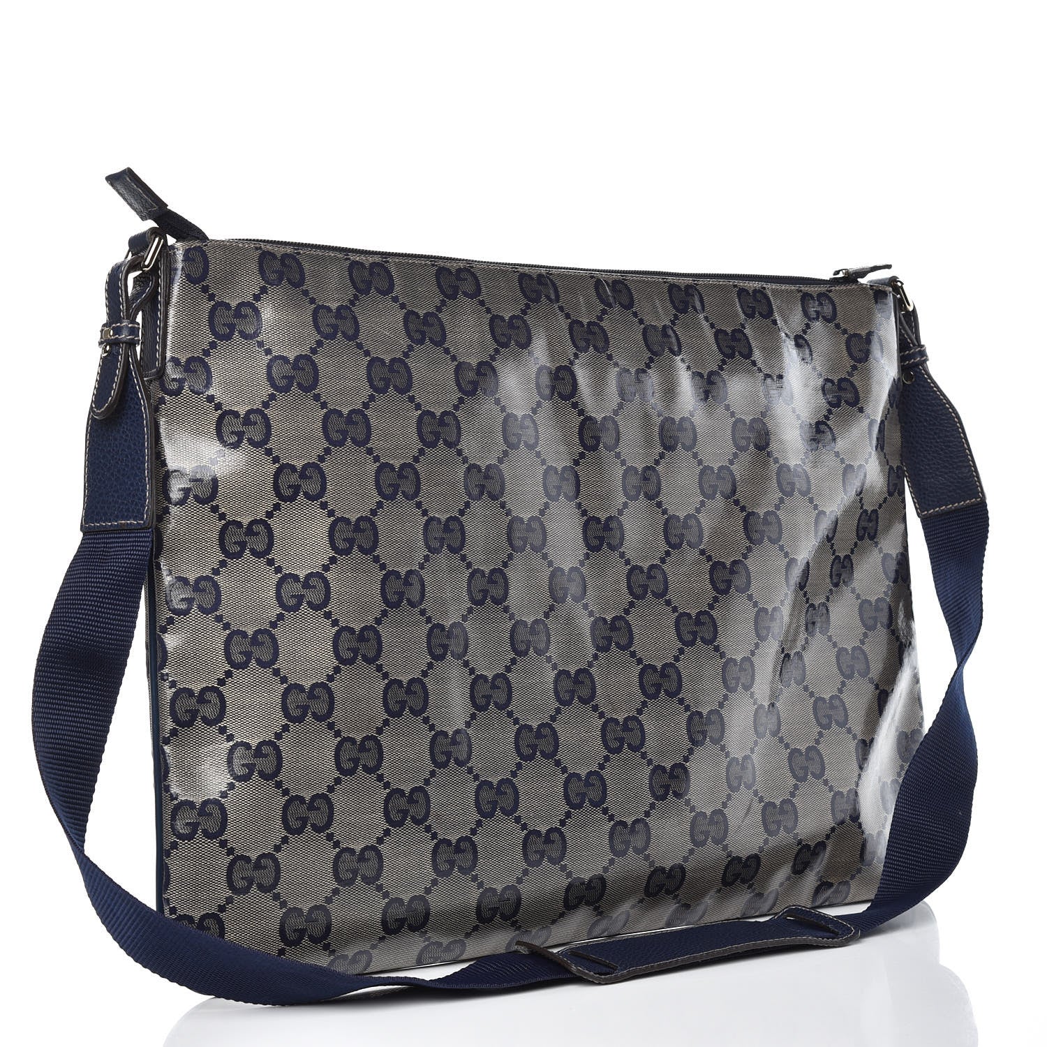 Gucci Crystal Monogram Messenger Bag Navy 3 of 10