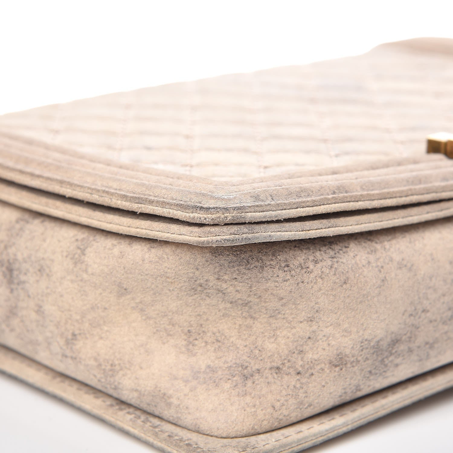 Chanel Iridescent Calfskin Quilted Large Boy Flap Beige 10 of 11
