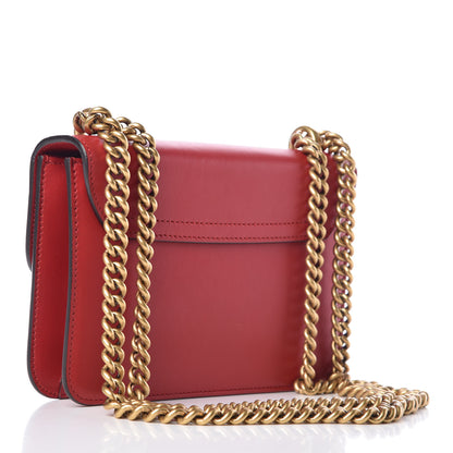 Gucci Calfskin Peony Small Chain Shoulder Bag Hibiscus Red 4 of 10
