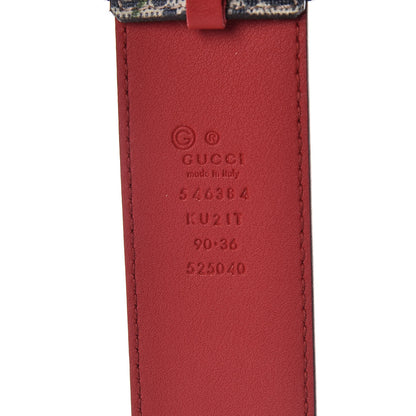 Gucci GG Plus Monogram Blooms Plaque Belt 90 36 Blue 4 of 6