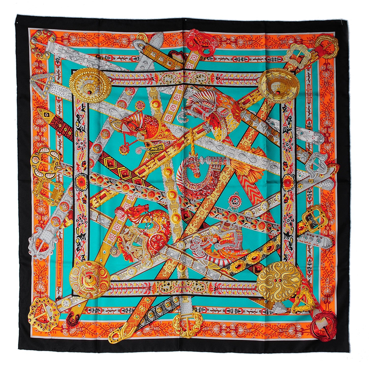 Hermes Silk Le Songe De La Licorne Scarf 90 2 of 6
