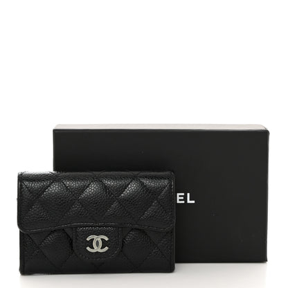 Chanel Caviar Quilted Flap Card Holder Wallet Black 10 of 10