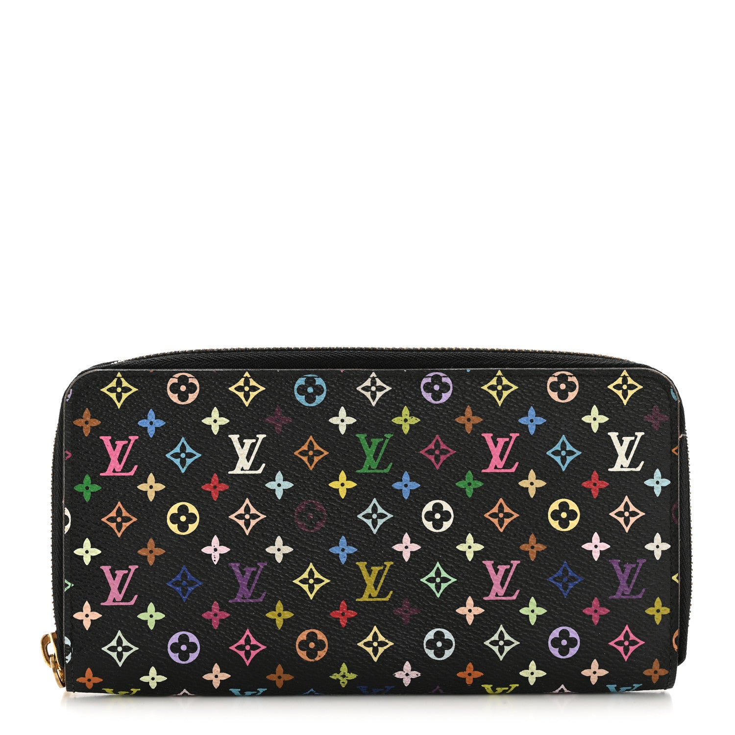 Louis Vuitton Monogram Multicolor Zippy Wallet Black Grenade 1 of 10