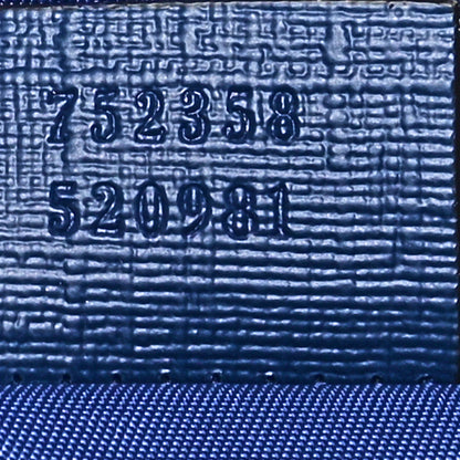 Gucci Textured Dollar Calfskin Web Debossed GG Kids Backpack Blue Agata 6 of 9
