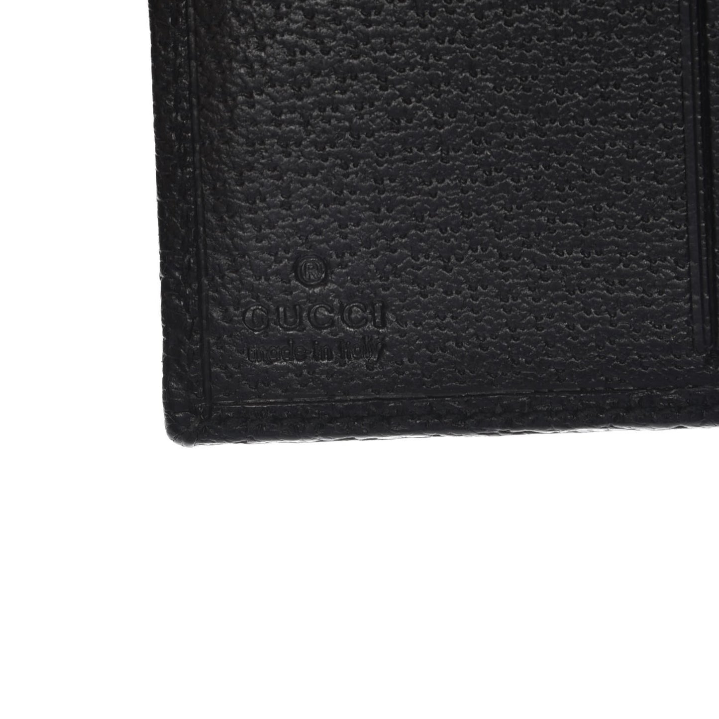 Monogram Textured Calfskin Metal Bar French Flap Wallet Black