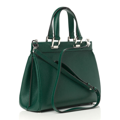Gucci Grainy Calfskin Small Zumi Top Handle Bag Vintage Green 3 of 10