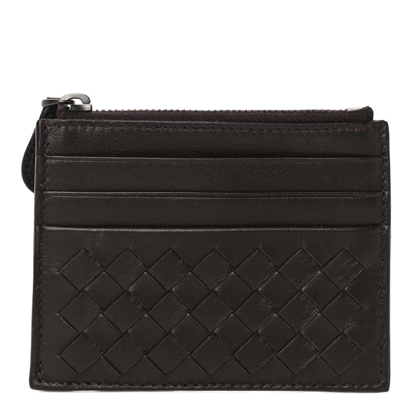 Nappa Intrecciato Zip Card Case