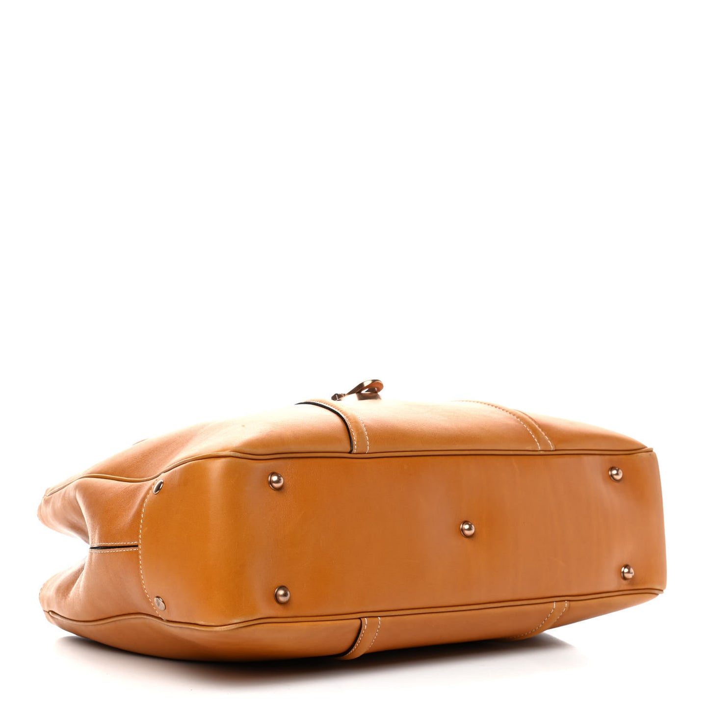 Smooth Calfskin Large Flap Tote Light Brown