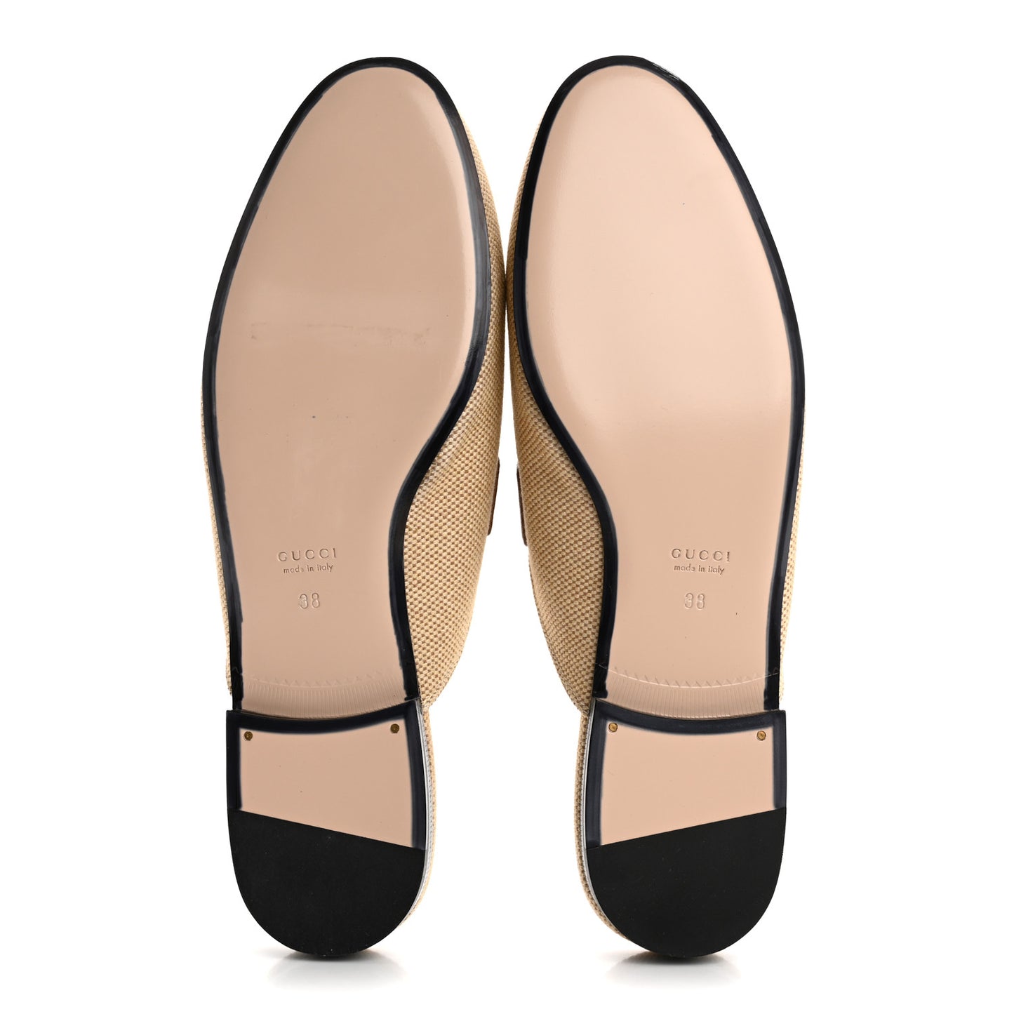 Canvas Vintage Charlotte Web Princetown Slippers 38 Sand Cuir
