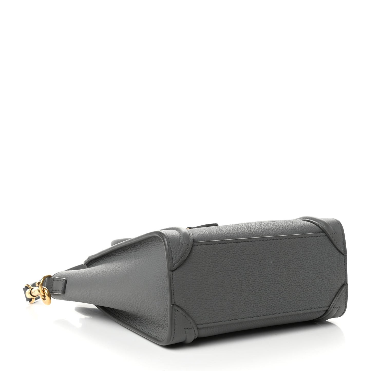 Baby Drummed Calfskin Nano Luggage Kohl