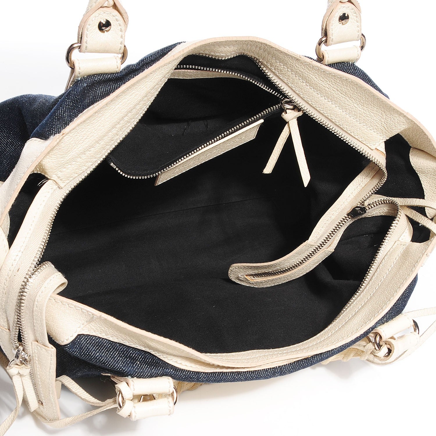 Balenciaga Chevre Denim Classic Hardware City Natural 5 of 14