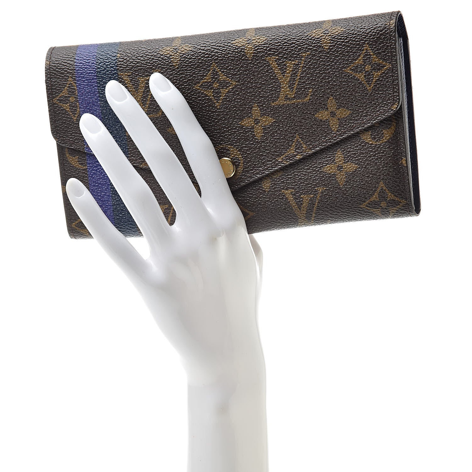 Louis Vuitton Monogram My LV Heritage Sarah Wallet NM Blue Marine Violet 2 of 11