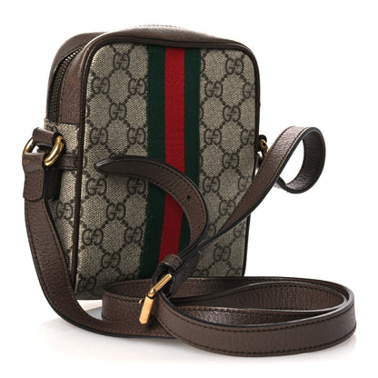 Gucci GG Supreme Monogram Web Mini Ophidia Messenger Brown 2 of 13