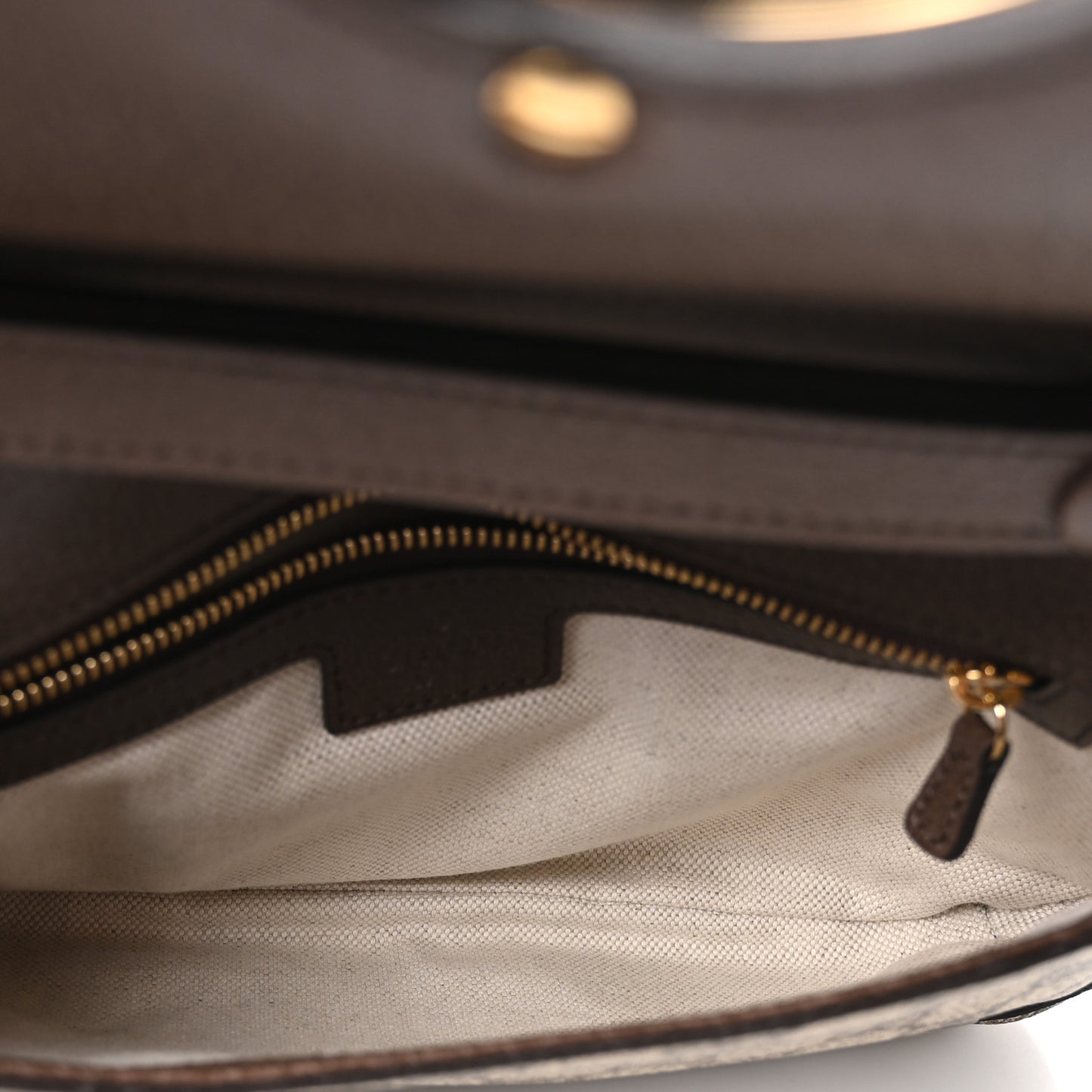 GG Supreme Monogram Textured Dollar Calfskin Blondie Chain Shoulder Flap Bag Beige Ebony New Acero
