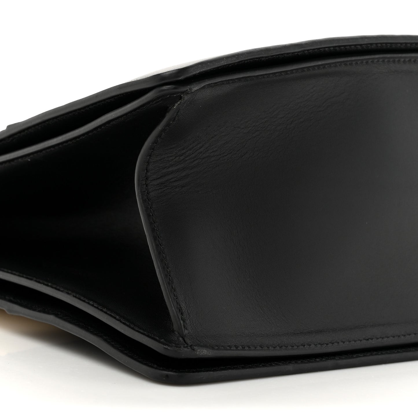 Calfskin Sylvie Web Large Queen Margaret Top Handle Bag Black Mystic White