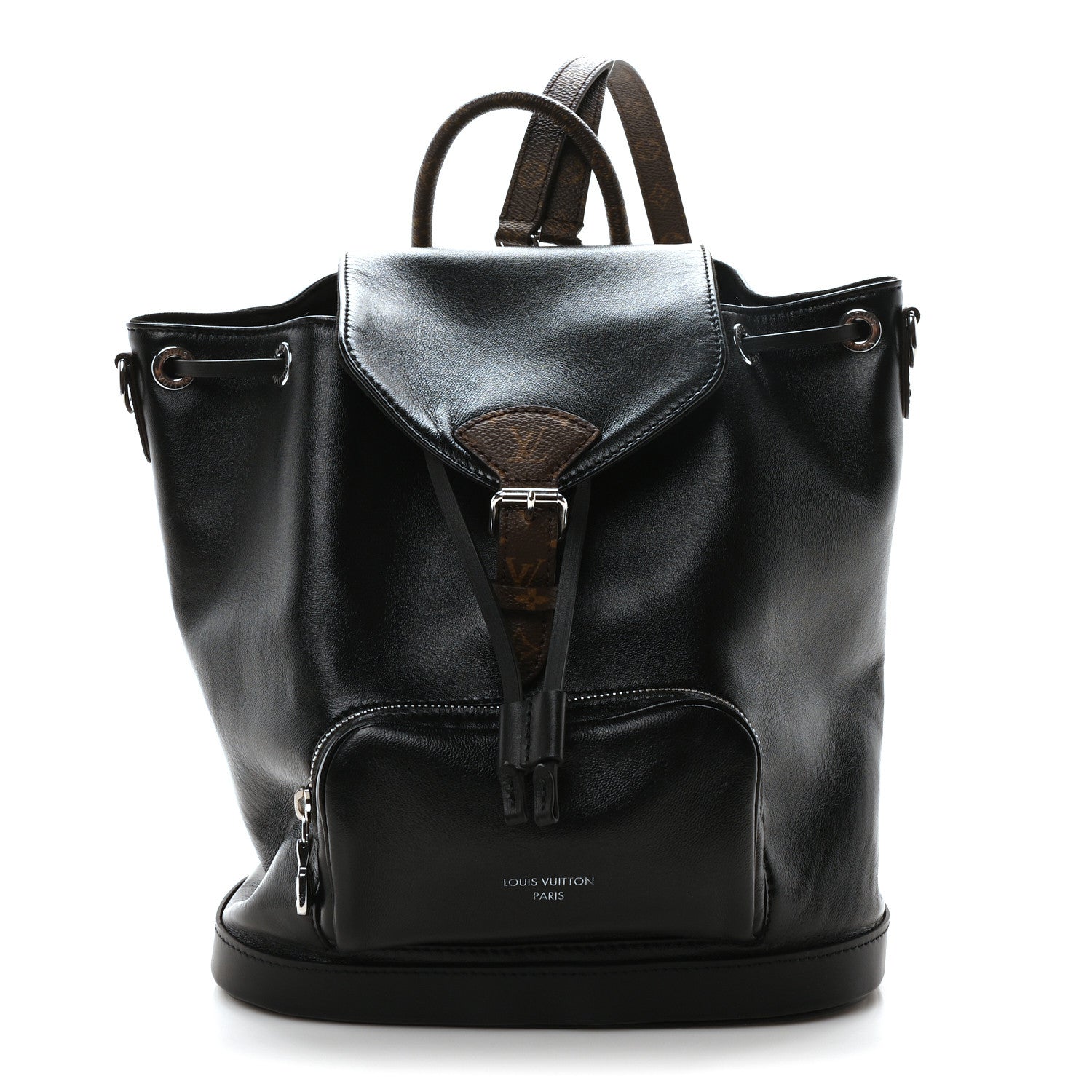 Louis Vuitton Lambskin Monogram Montsouris Vibe PM Black 1 of 9