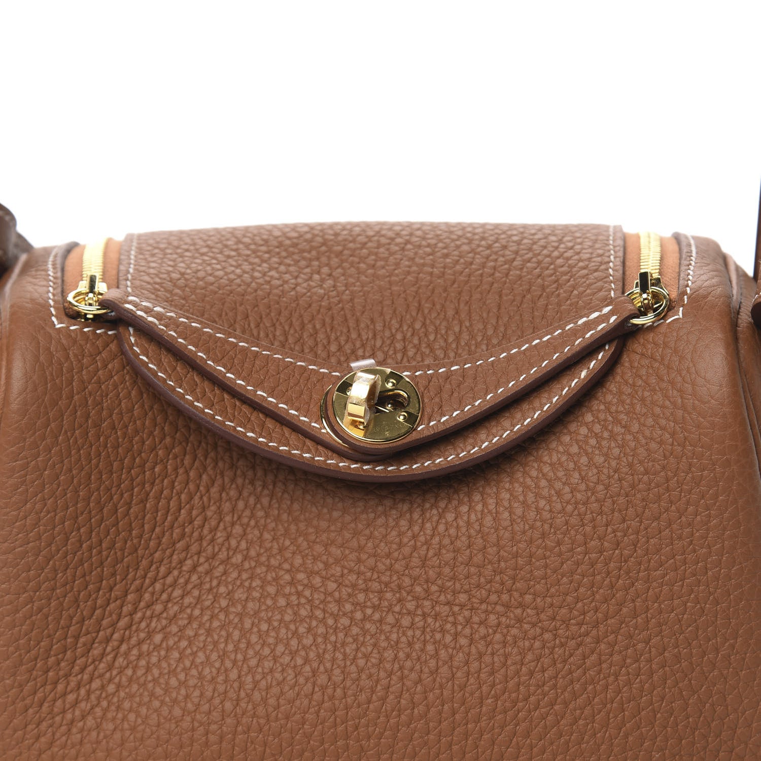 Hermes Taurillon Clemence Mini Lindy 20 Gold 8 of 11