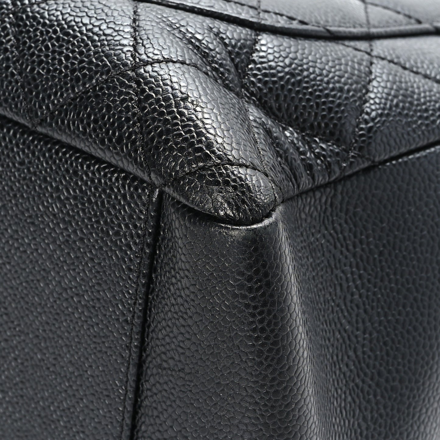 Caviar Quilted Grand Shopping Tote GST Black