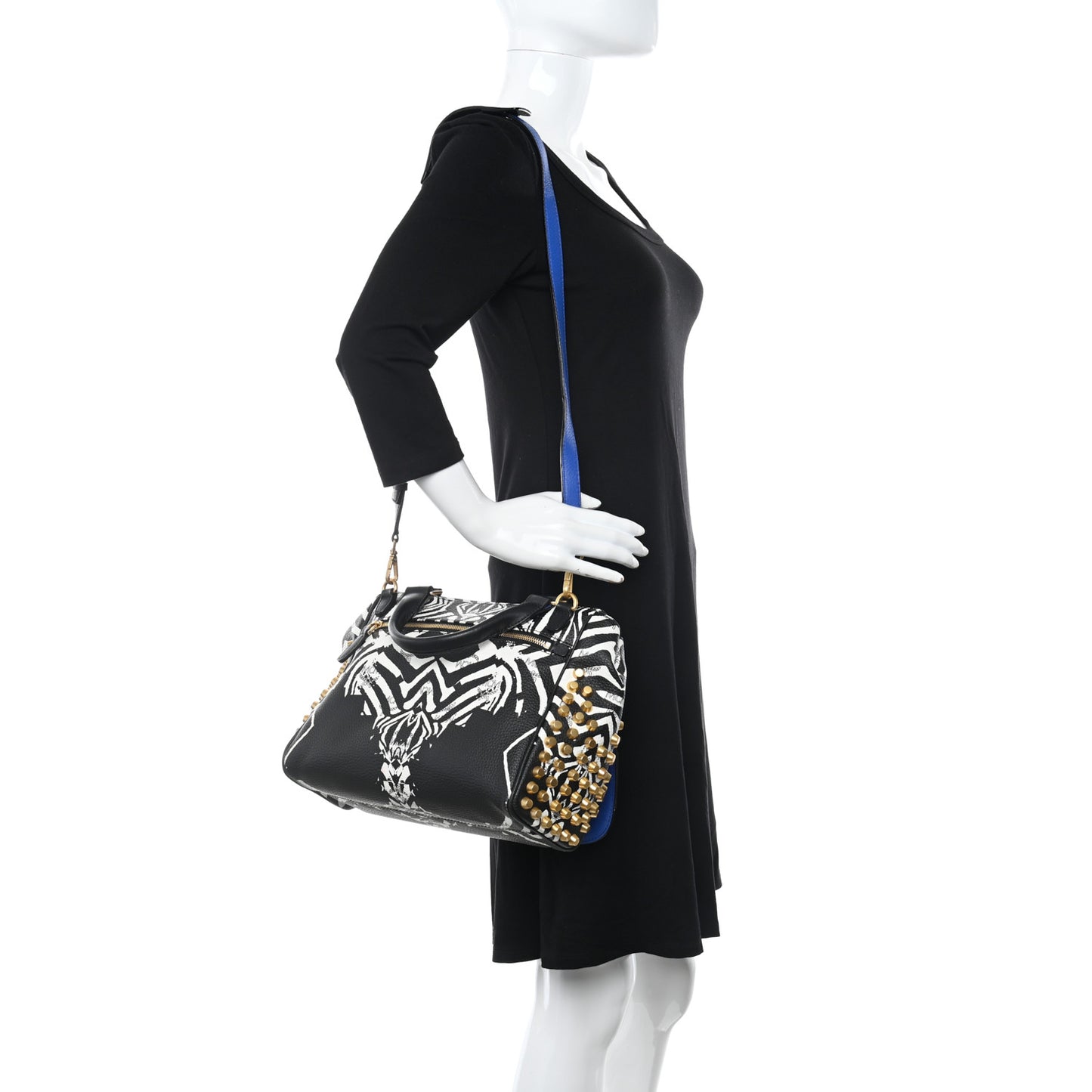 Striped Visetos Funky Zebra Stud Keana Boston Black Blue