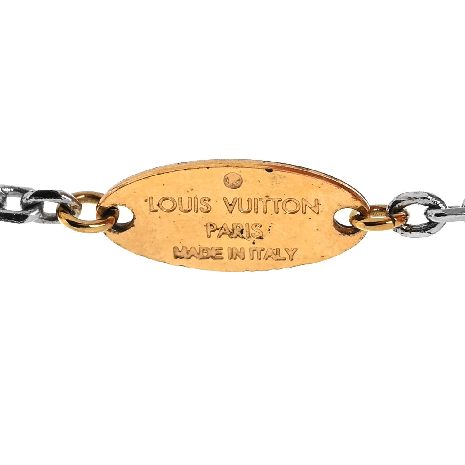 Louis Vuitton Logomania Bracelet Silver Gold 4 of 5