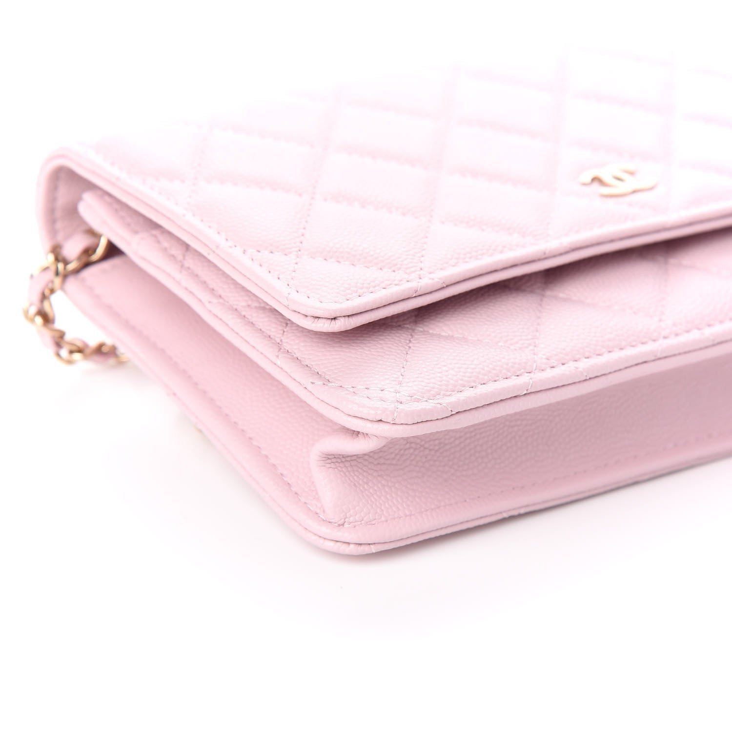 Chanel Caviar Quilted Wallet On Chain WOC Light Pink 9 of 10