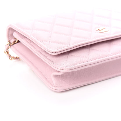 Chanel Caviar Quilted Wallet On Chain WOC Light Pink 9 of 10