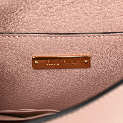 Miu Miu Goatskin Madras Soft Calfskin Crystal Pearl Embellished Shoulder Bag Orchidea 6 of 9