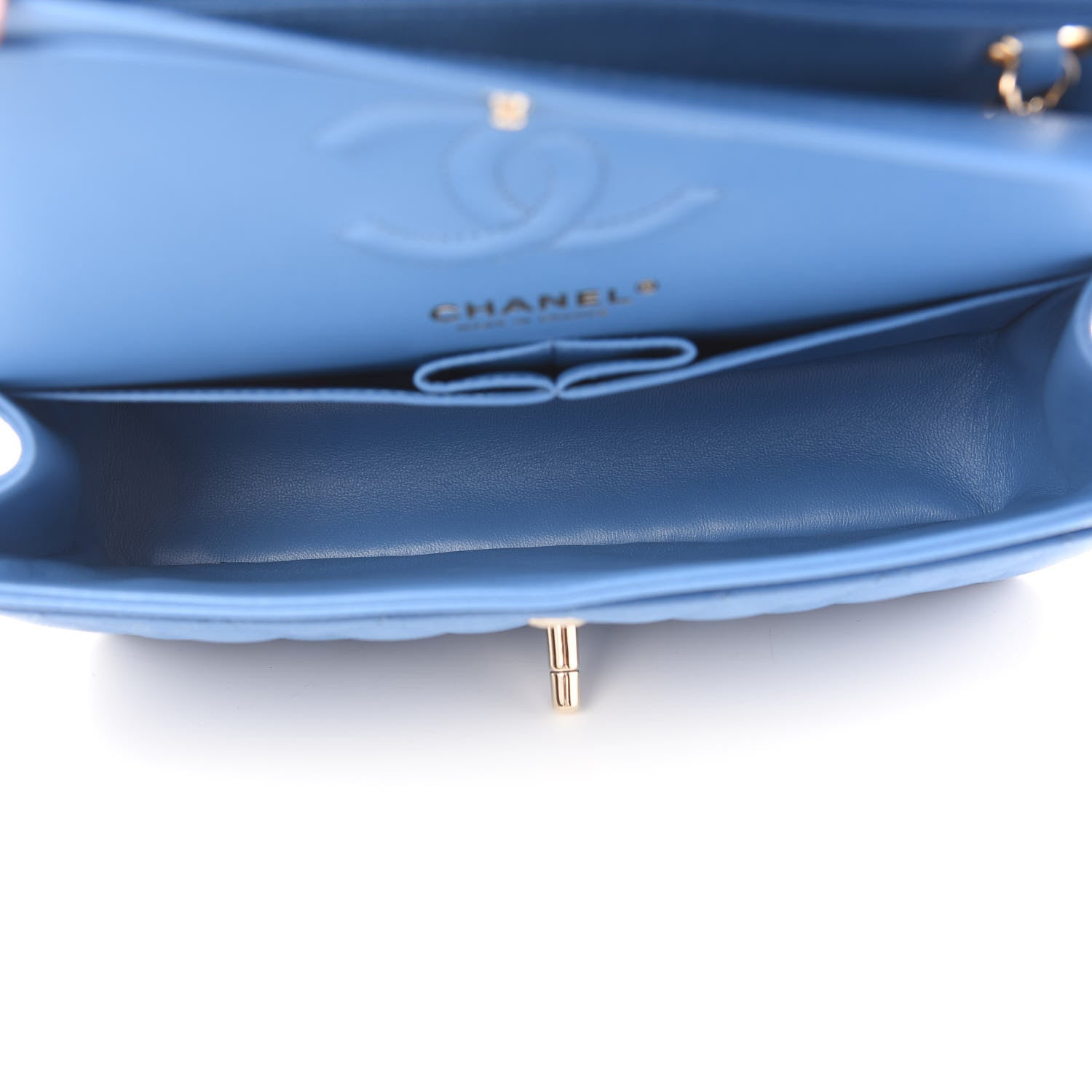 Chanel Caviar Quilted Small Double Flap Blue 5 of 10