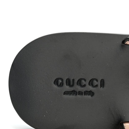 Gucci Calfskin GG Marmont Thong Sandals 37 Black 6 of 11