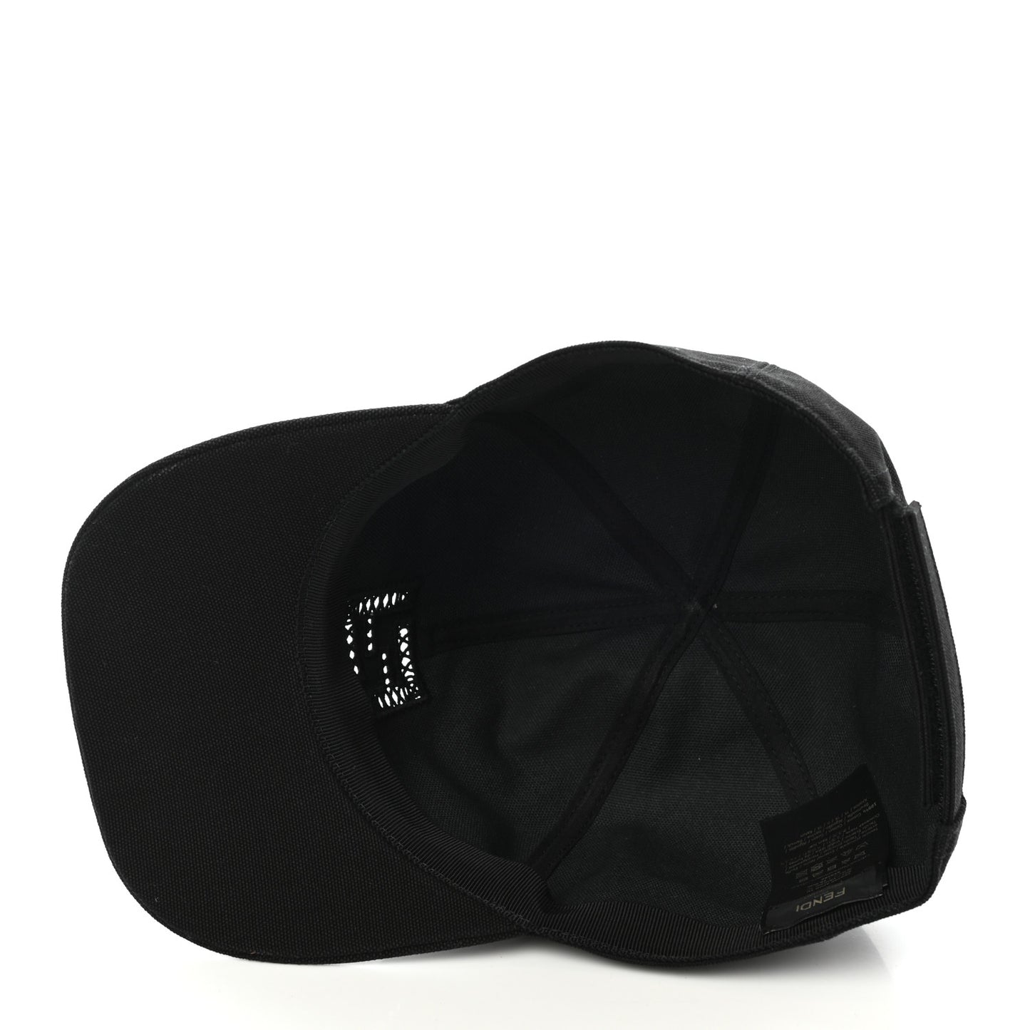 Cotton FF Ajour Embroidered Baseball Hat 58 Black