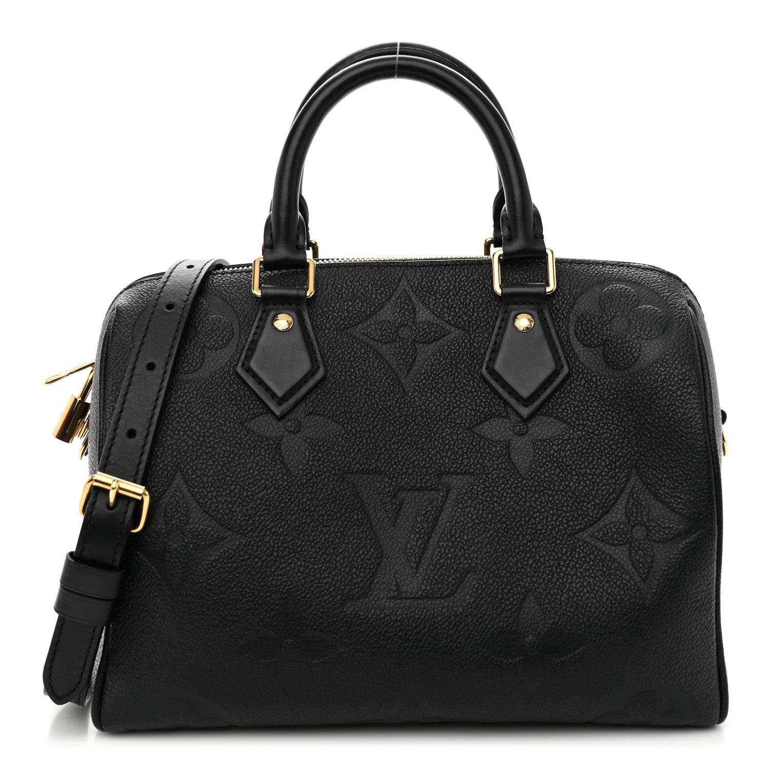 Louis Vuitton Empreinte Monogram Giant Speedy Bandouliere 25 Black 1 of 10