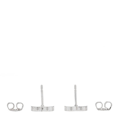 Gucci Sterling Silver Trademark Heart Stud Earrings 3 of 5