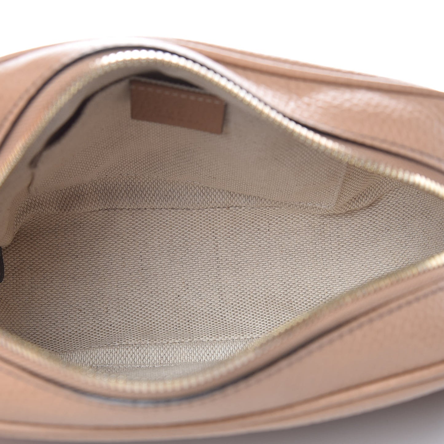 Pebbled Calfskin Small Soho Disco Bag Rose Beige