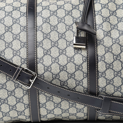 Gucci GG Plus Monogram Large Carry On Duffle Bag Navy 8 of 16