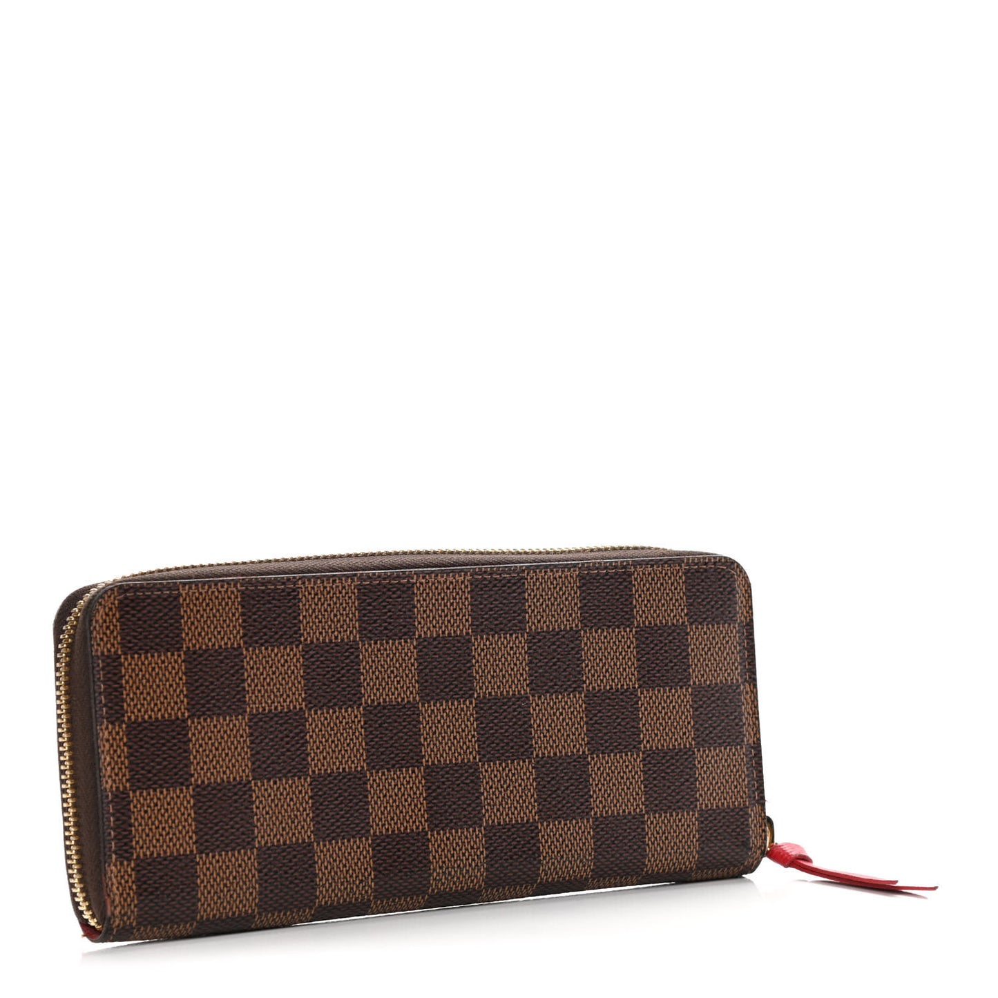 Damier Ebene Clemence Wallet Cherry