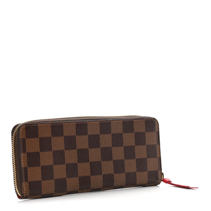 Louis Vuitton Damier Ebene Clemence Wallet Cherry 3 of 15