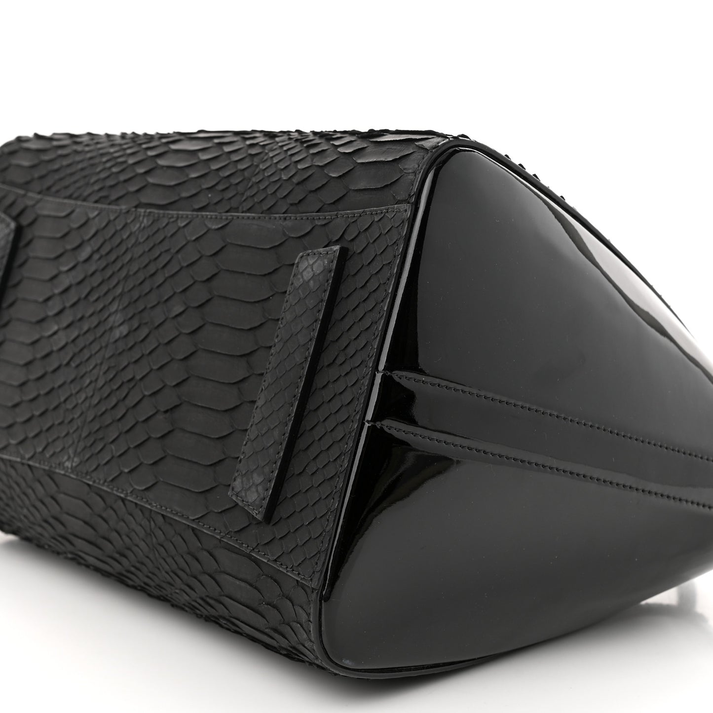 Snakeskin Patent Mini Antigona Black