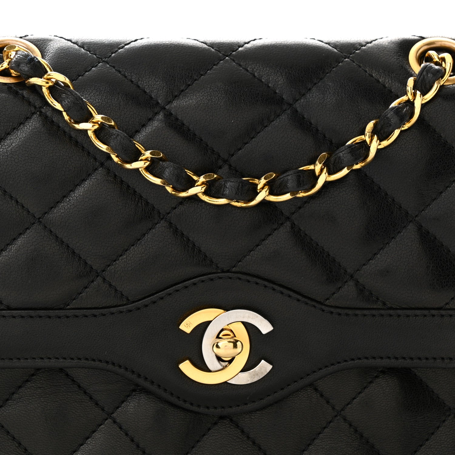 Chanel Lambskin Quilted Small Double Flap Bag Black 8 of 12