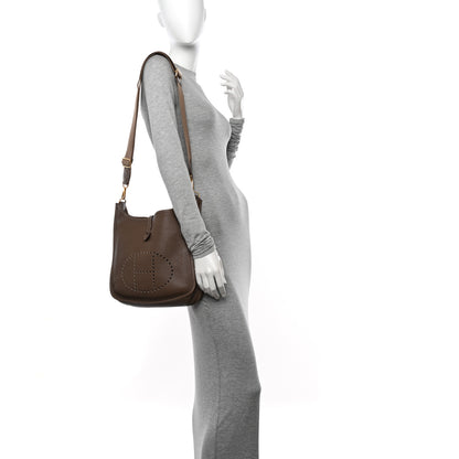 Hermes Taurillon Clemence Evelyne III PM Etoupe 2 of 14