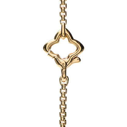David Yurman 18K Yellow Gold Diamond Quatrefoil Station Necklace 4 of 4