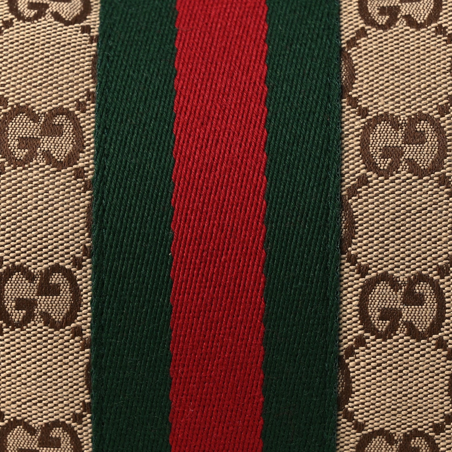 GG Monogram Web Large Giglio Tote Beige Brown
