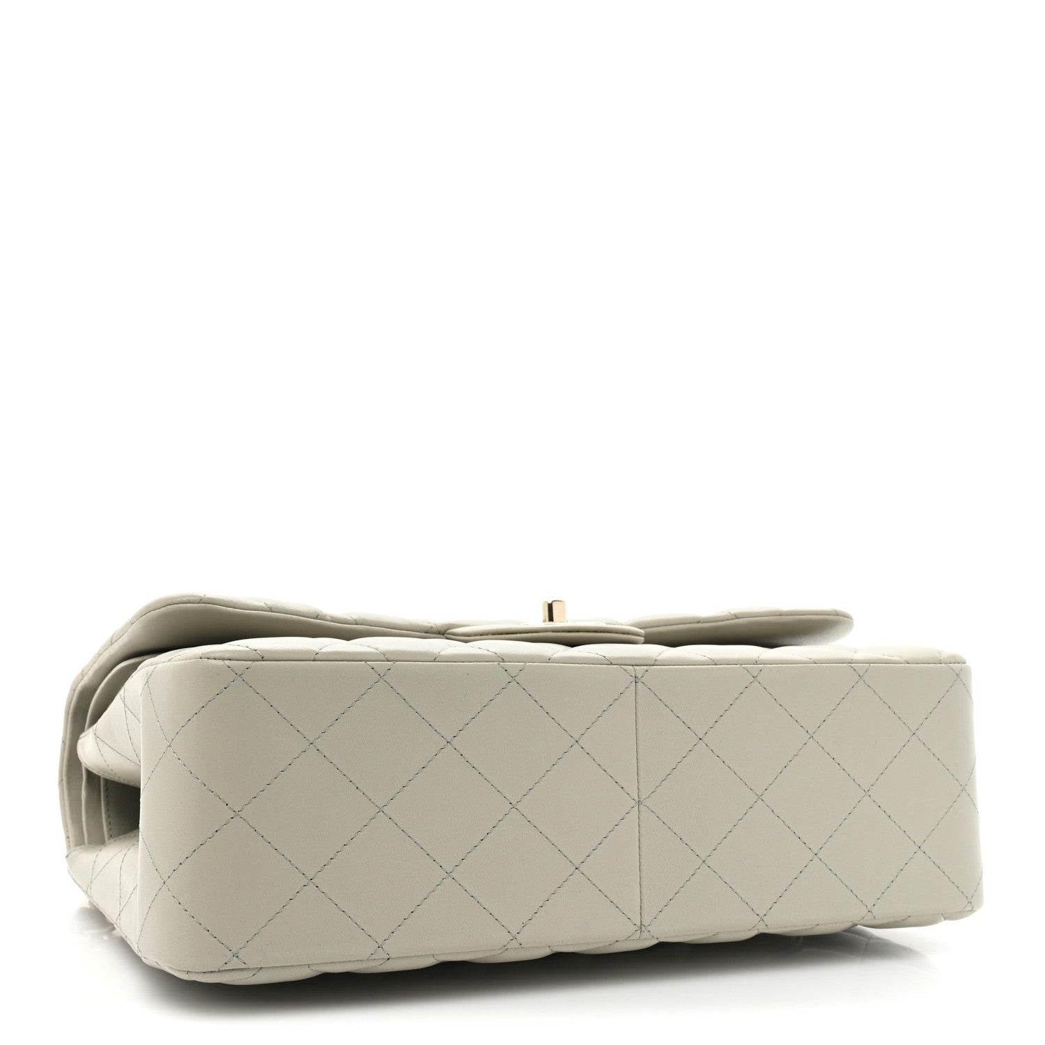 Chanel Lambskin Quilted Jumbo Double Flap Grey 4 of 11